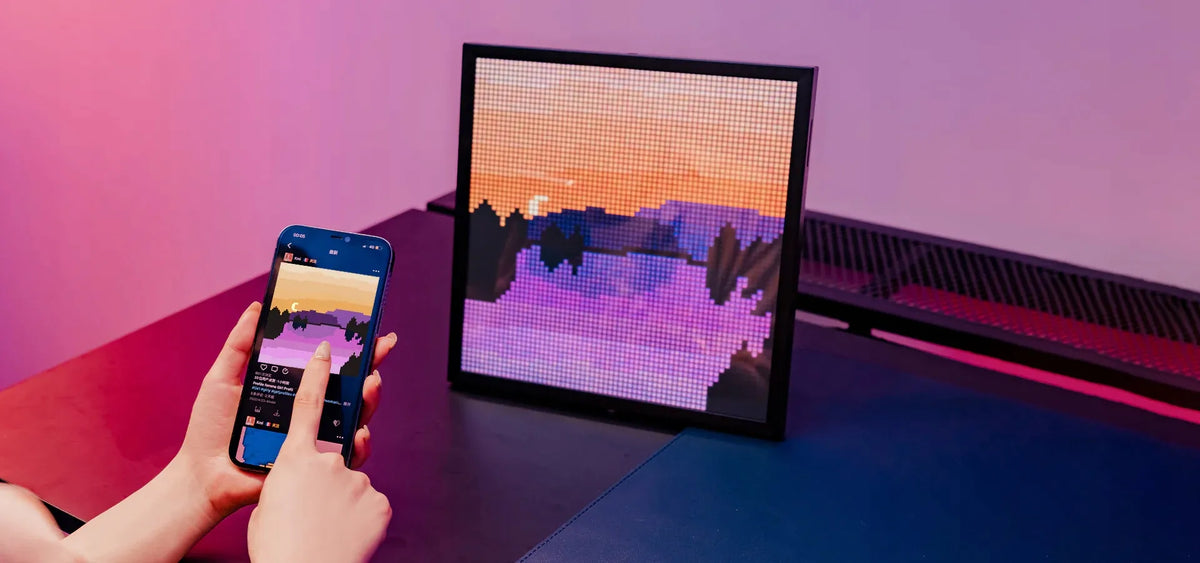 LED lempa pikselių ekranas Pixel Art Bluetooth 32x32
