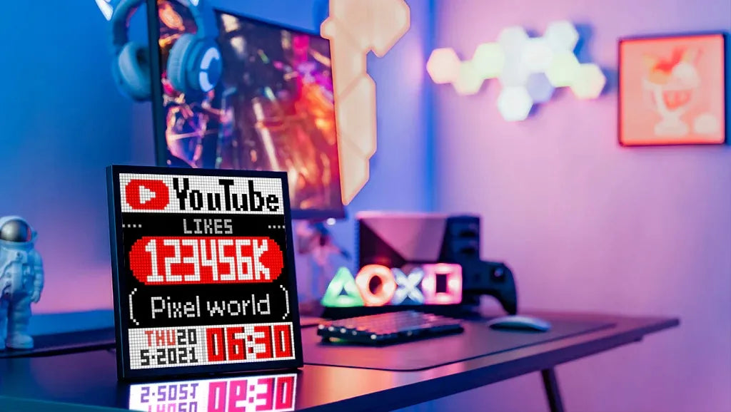 LED lempa pikselių ekranas Pixel Art Bluetooth 32x32