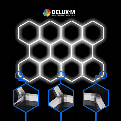 LED lubinis šviestuvas Hexagon 315*229cm 6500K garažui ir namams