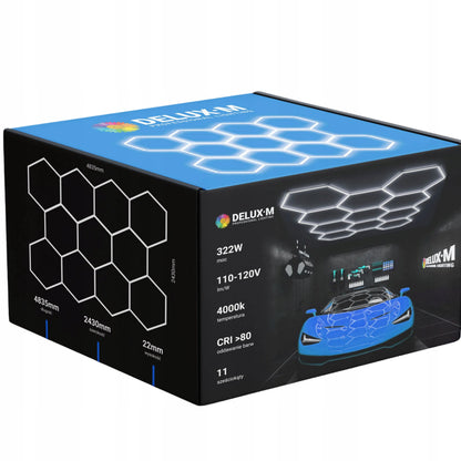 LED lubinis šviestuvas Hexagon 315*229cm 6500K garažui ir namams