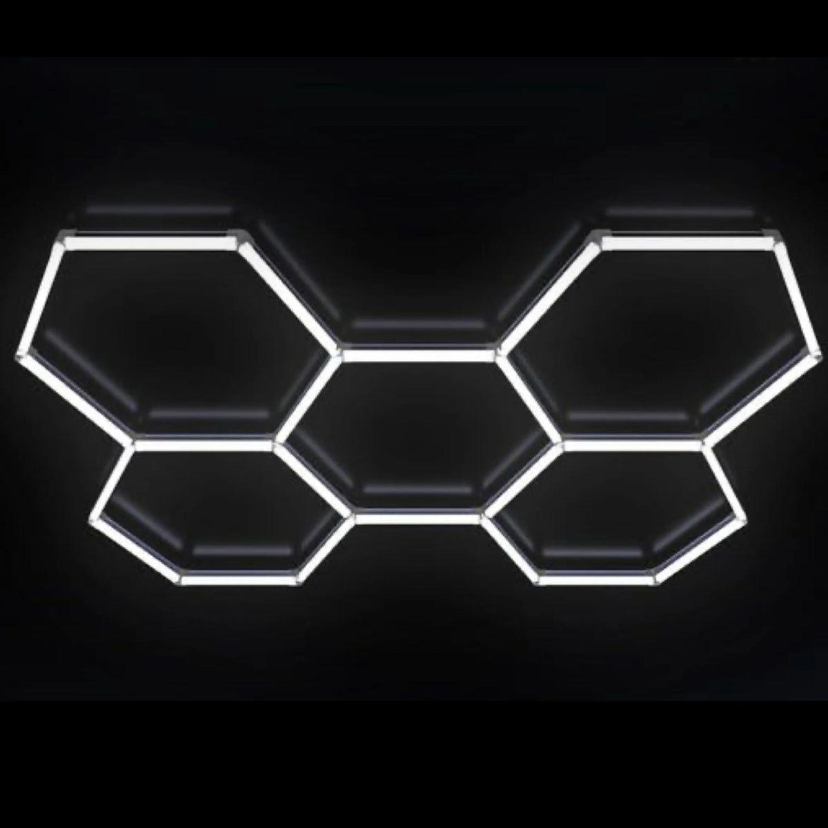 LED lubinis šviestuvas HEXAGON 5 plokštė baltas garažui 4000K