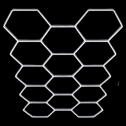 LED lubinis šviestuvas panelis plafonas Hexagon 229x394cm 4000K garažui namams
