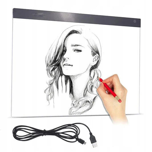 LED piešimo lenta vaikams A4 formato, grafinė kalkavimo lenta