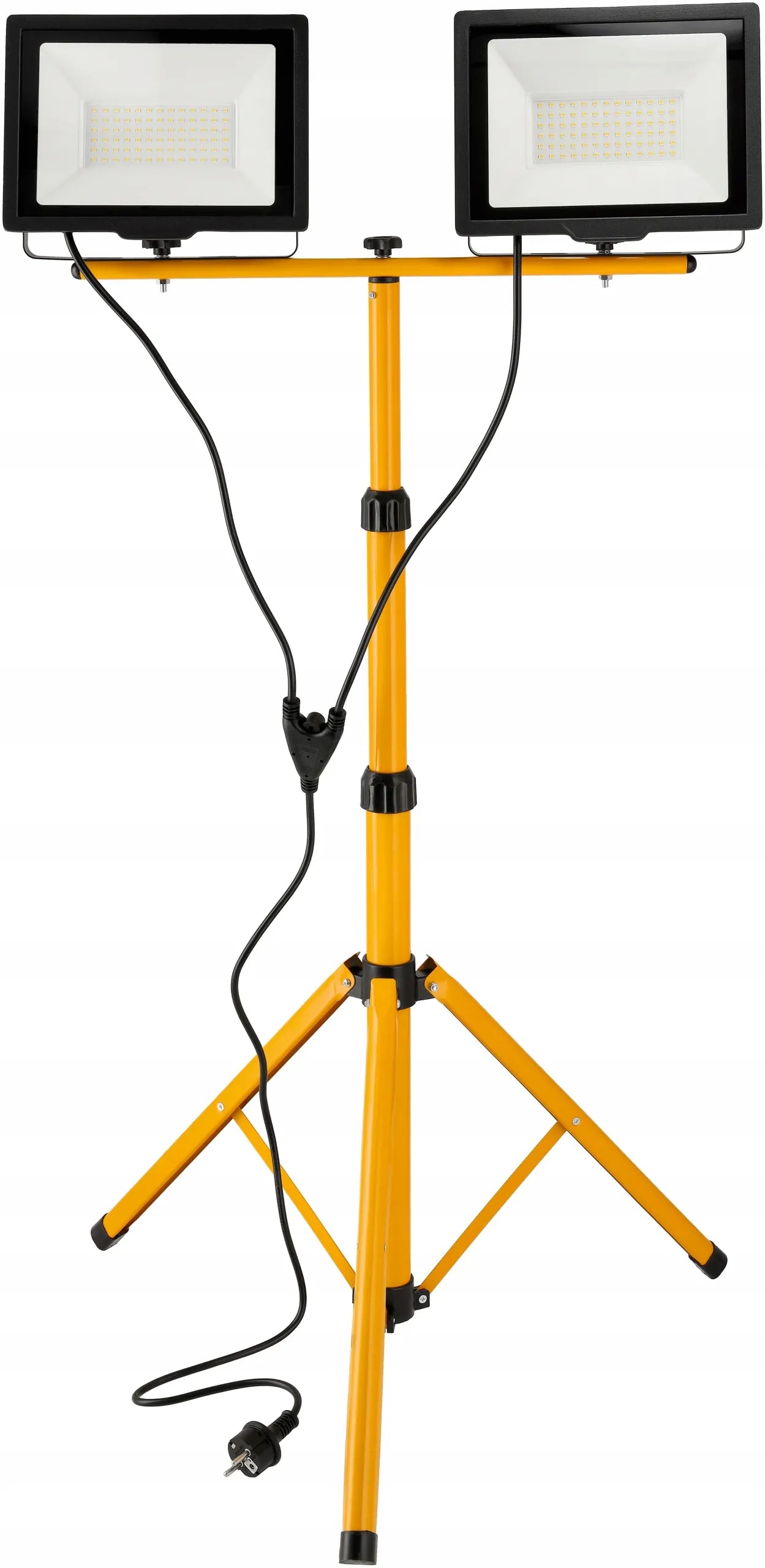 LED prožektorius 2x 100W su statyvu, 200W, skirtas garažui ir remonto darbams