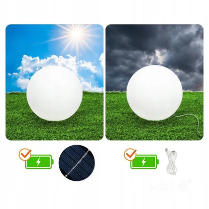 LED sodo šviestuvas 3000K + RGB dekoratyvinis rutulys 40 cm