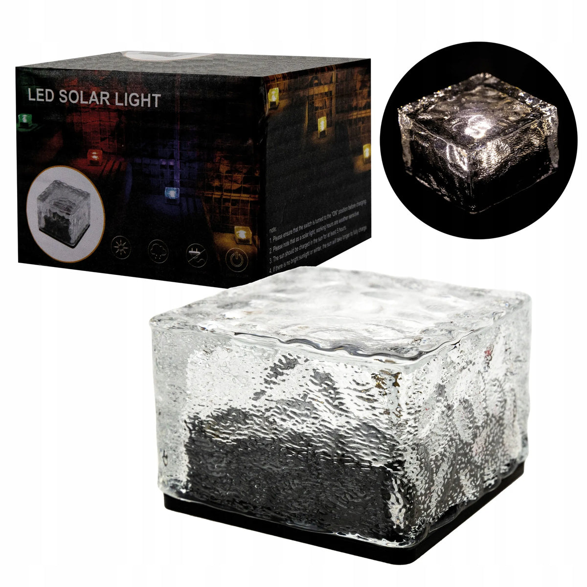 LED šviestuvas į žemę „Ledo kubas“ 7x7, dekoratyvus, patvarus