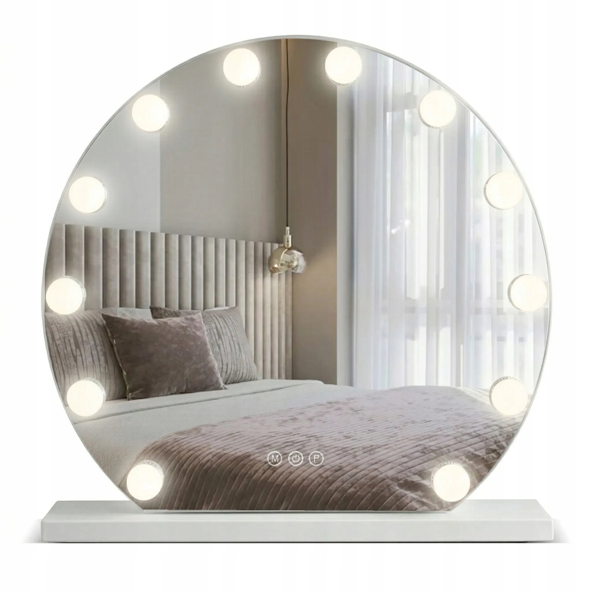LED veidrodis HOLLYWOOD R WHITE 50 cm