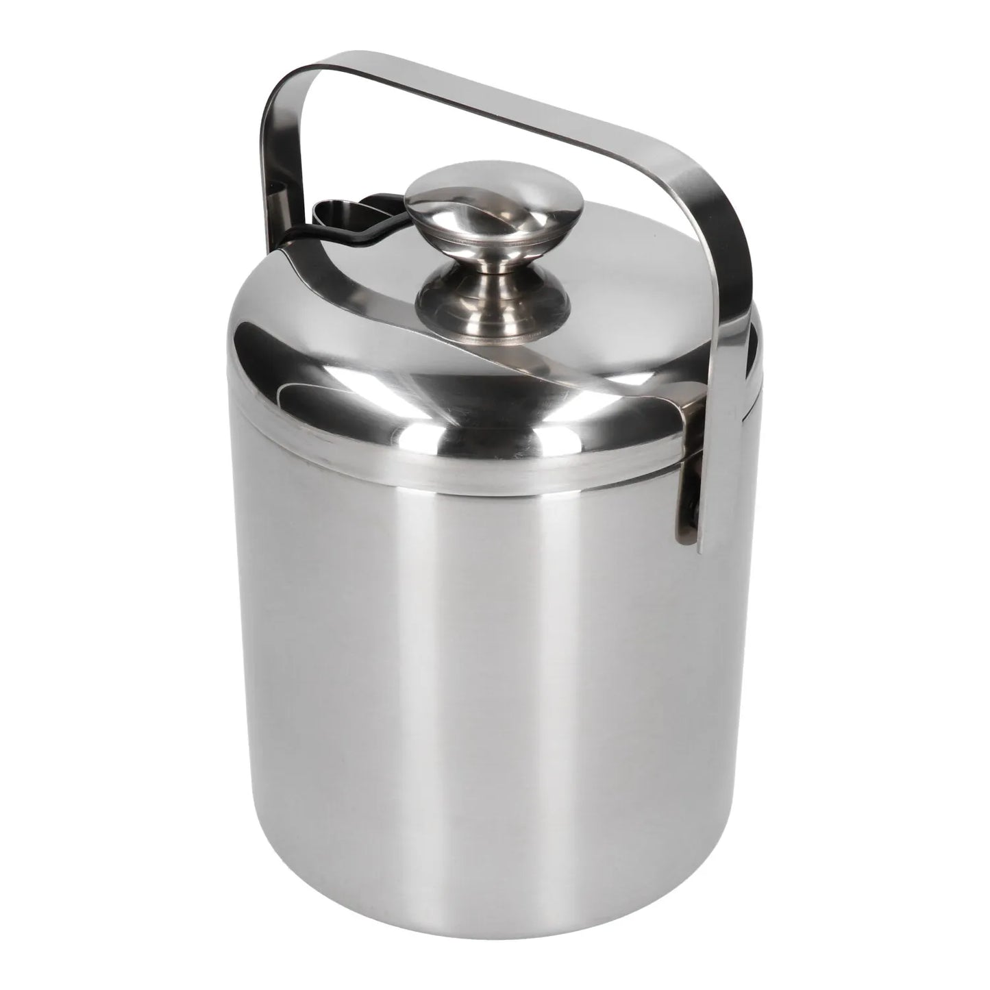 Ledo kibirėlis 1,3 l su žnyplėmis, sidabro blizgesio Lugo cooler