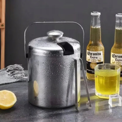 Ledo kibirėlis LUXITO LAURA 1,3l satininis su žnyplėmis