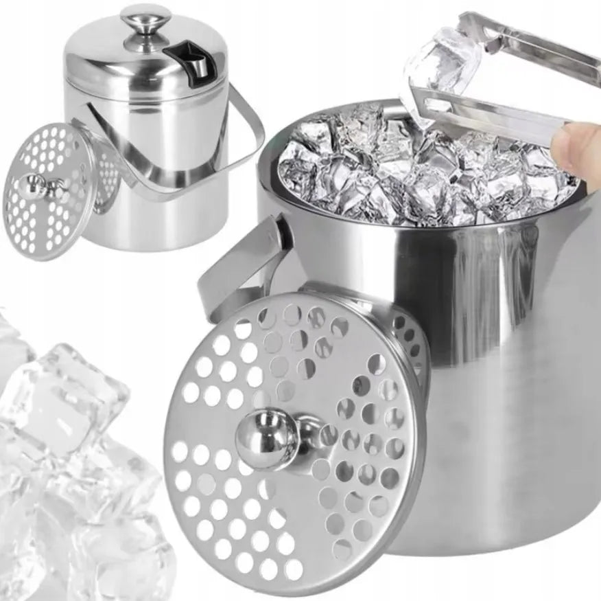 Ledo kibirėlis LUXITO LAURA 1,3l satininis su žnyplėmis