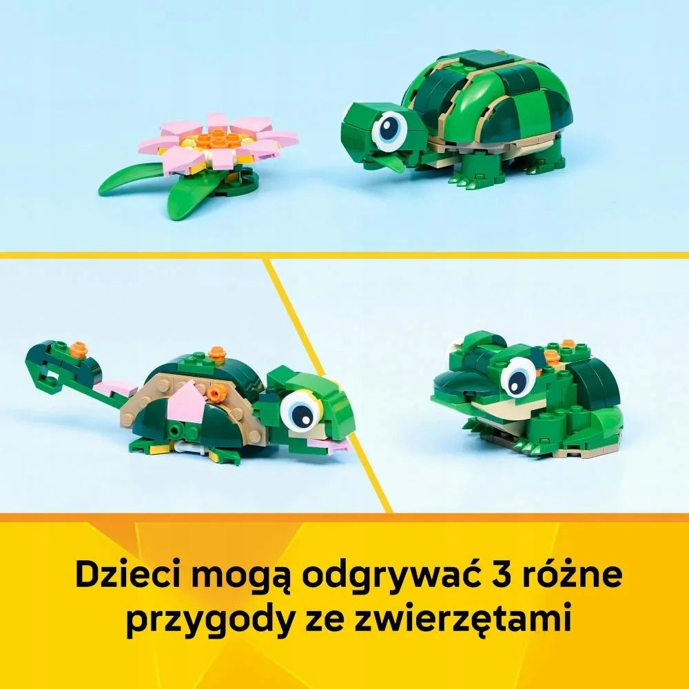 LEGO 31377 CREATOR Vėžlys ir vandens lelijos žiedas 3 viename