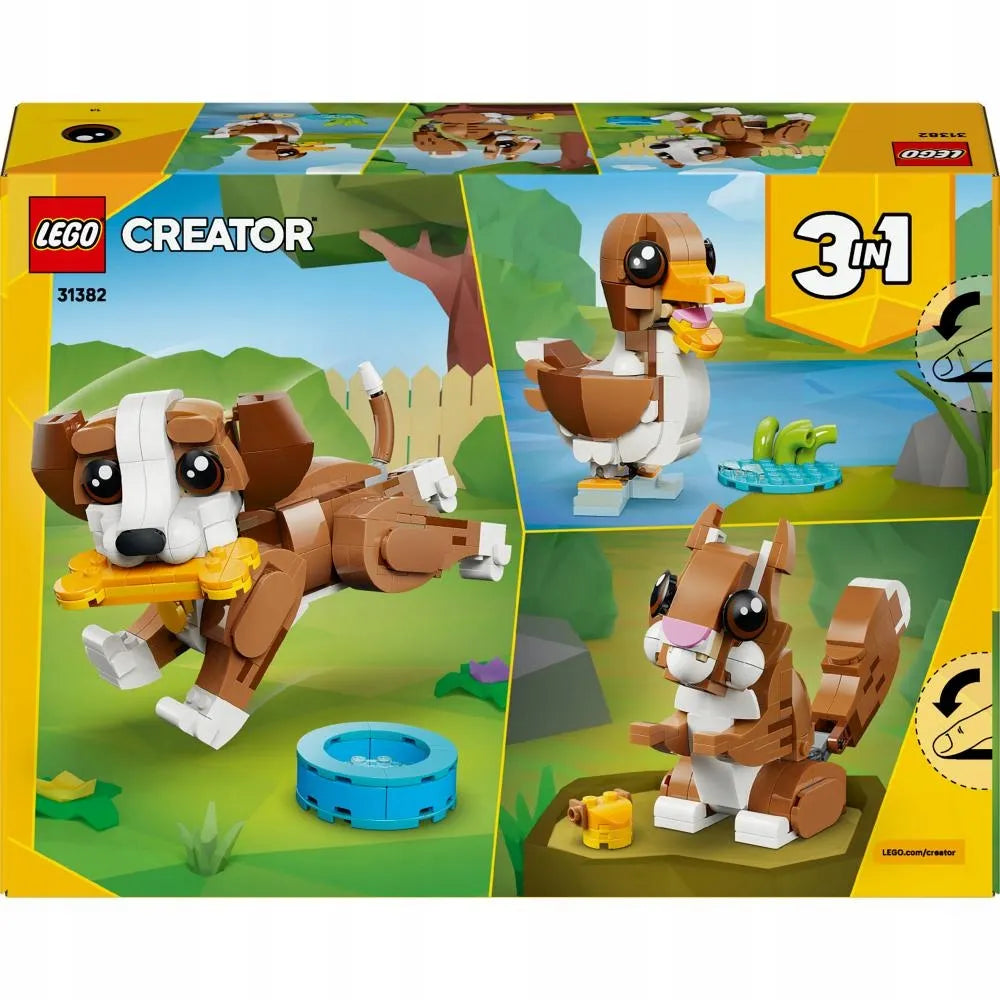 LEGO 31382 Creator 3 viename Mieli gyvūnėliai: žaismingas šuniukas