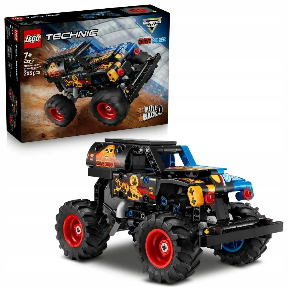 LEGO 42219 Technic Monster Jam Grave Digger Ugnis ir ledas