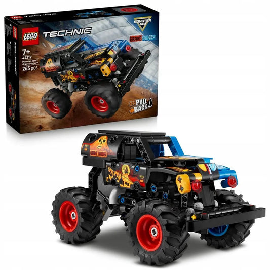 LEGO 42219 Technic Monster Jam Grave Digger Ugnis ir ledas