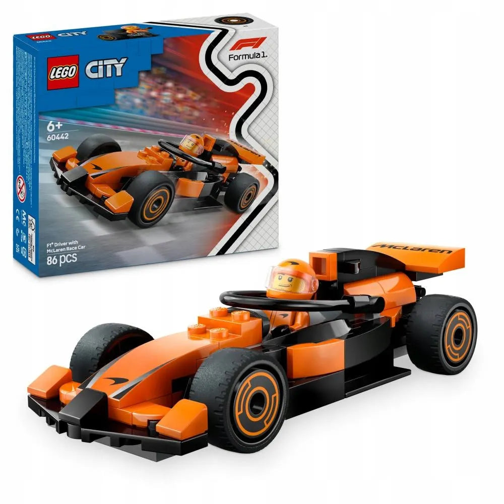 LEGO 60442 CITY F1 Vairuotojas ir McLaren bolidas