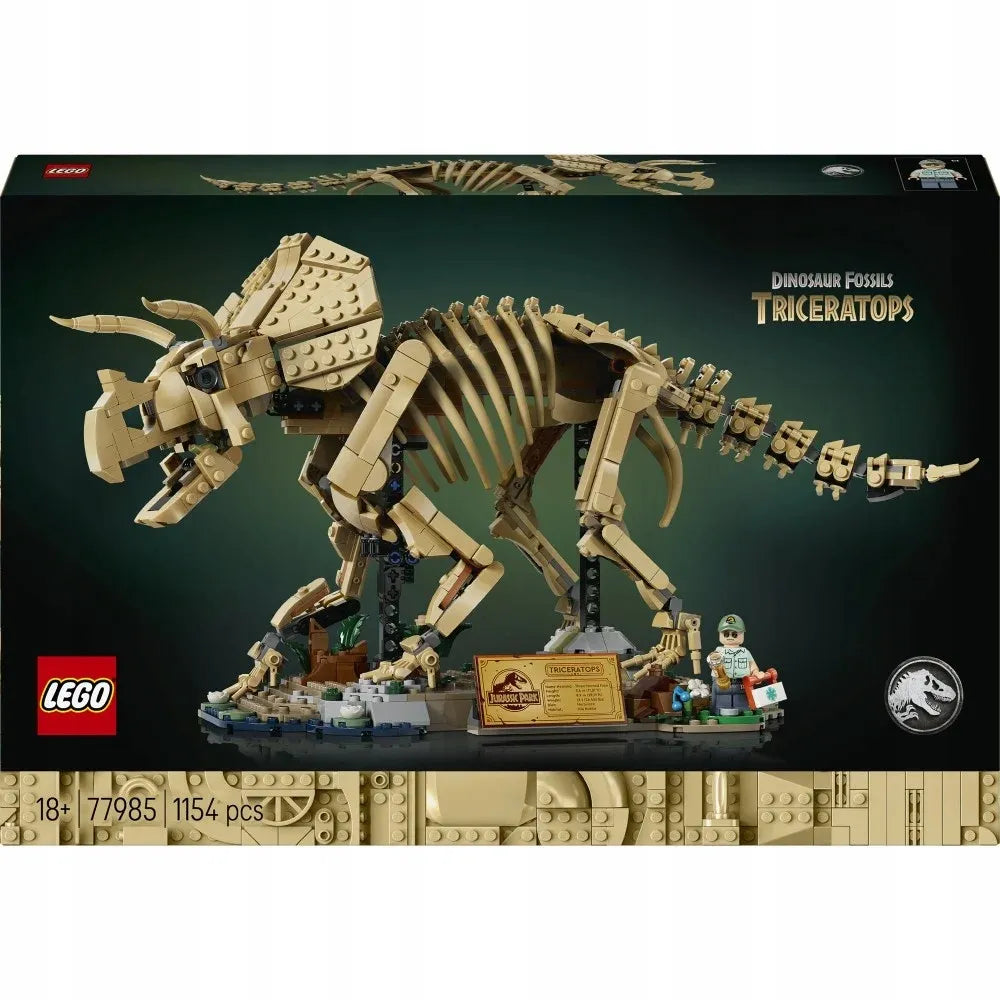 LEGO 77985 Jurassic World. Dinozaurų skeletai: triceratopsas