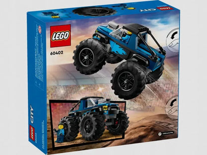 LEGO City mėlynas visureigis Monster Truck 60402 – jaudinantis vairavimas ir akrobatiniai triukai!