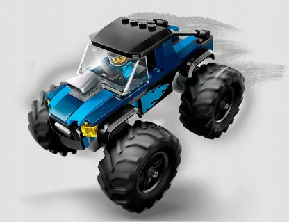 LEGO City mėlynas visureigis Monster Truck 60402 – jaudinantis vairavimas ir akrobatiniai triukai!