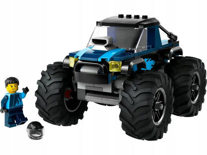 LEGO City mėlynas visureigis Monster Truck 60402 – jaudinantis vairavimas ir akrobatiniai triukai!