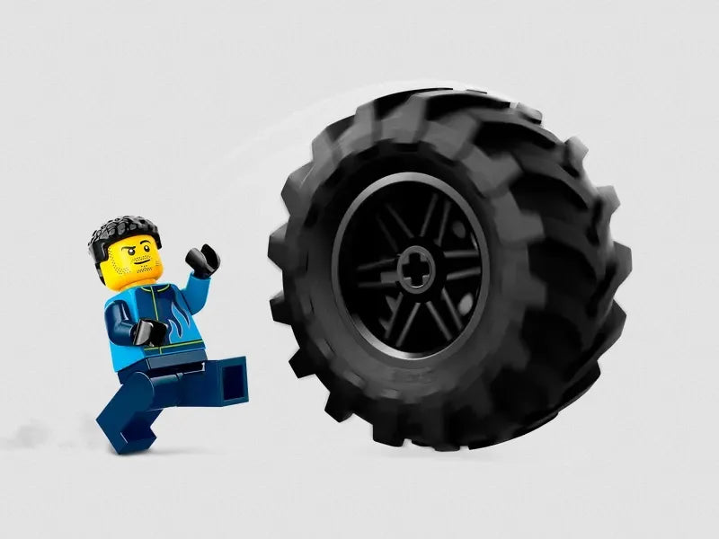 LEGO City mėlynas visureigis Monster Truck 60402 – jaudinantis vairavimas ir akrobatiniai triukai!