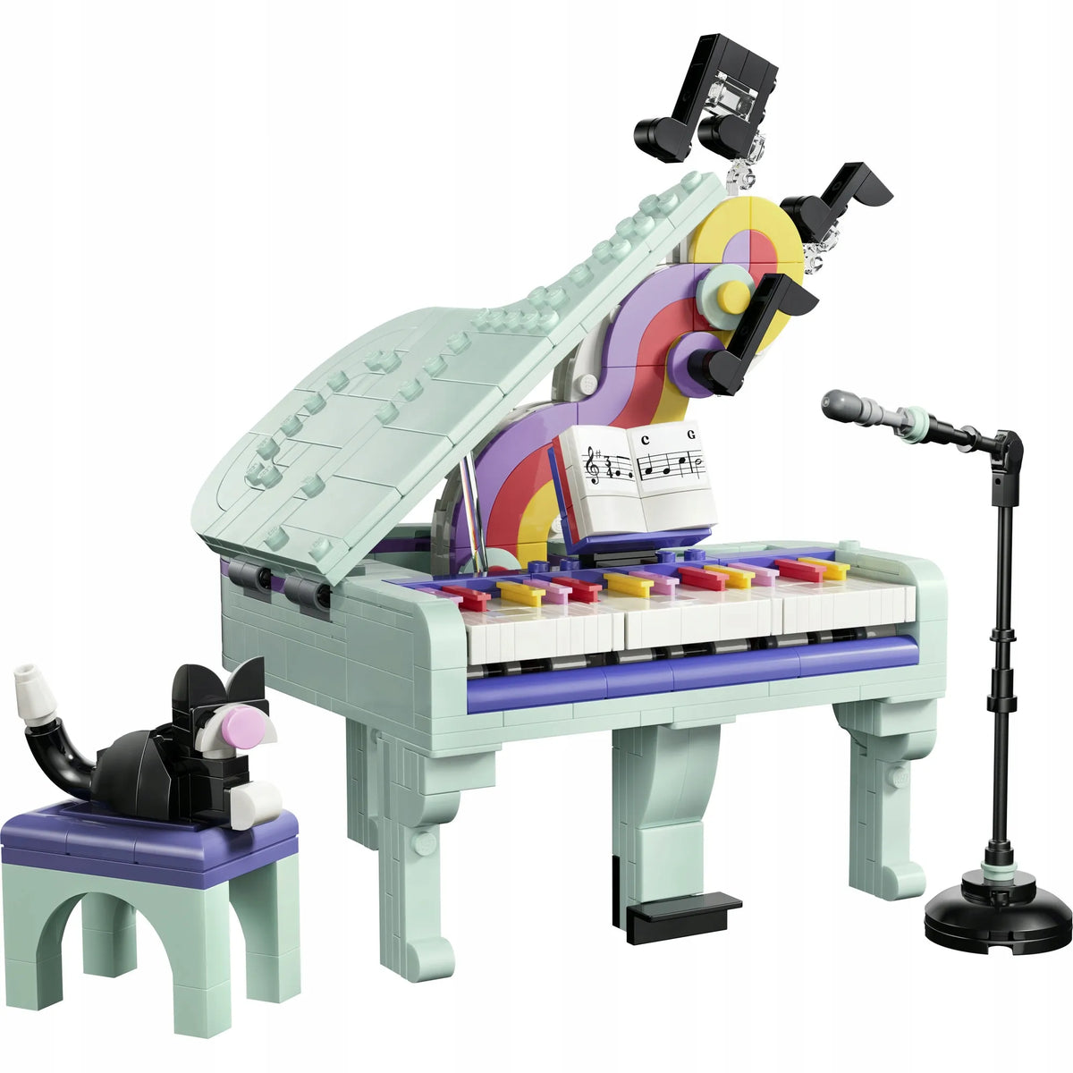 LEGO Creator 3 viename 31392 Muzikinis rinkinys: Pianinas su kate