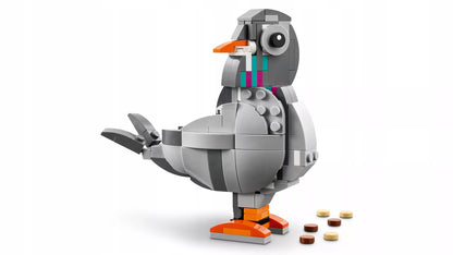 LEGO Creator 3 viename „Išdykęs katinas“, „Judrus šuo“ ir „Mielas balandis“ 31163