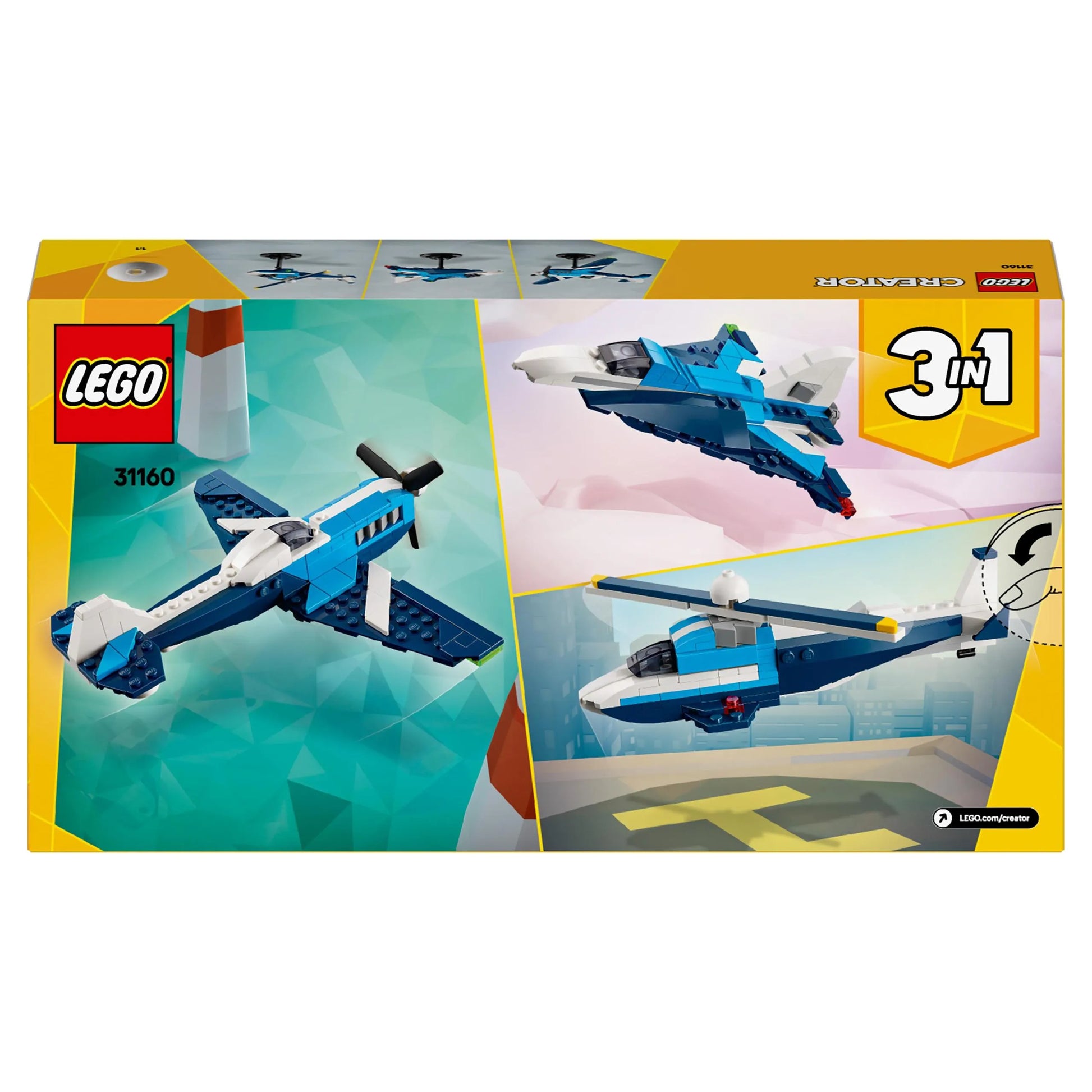 LEGO Creator 3 viename: Lenktyninis lėktuvas 31160