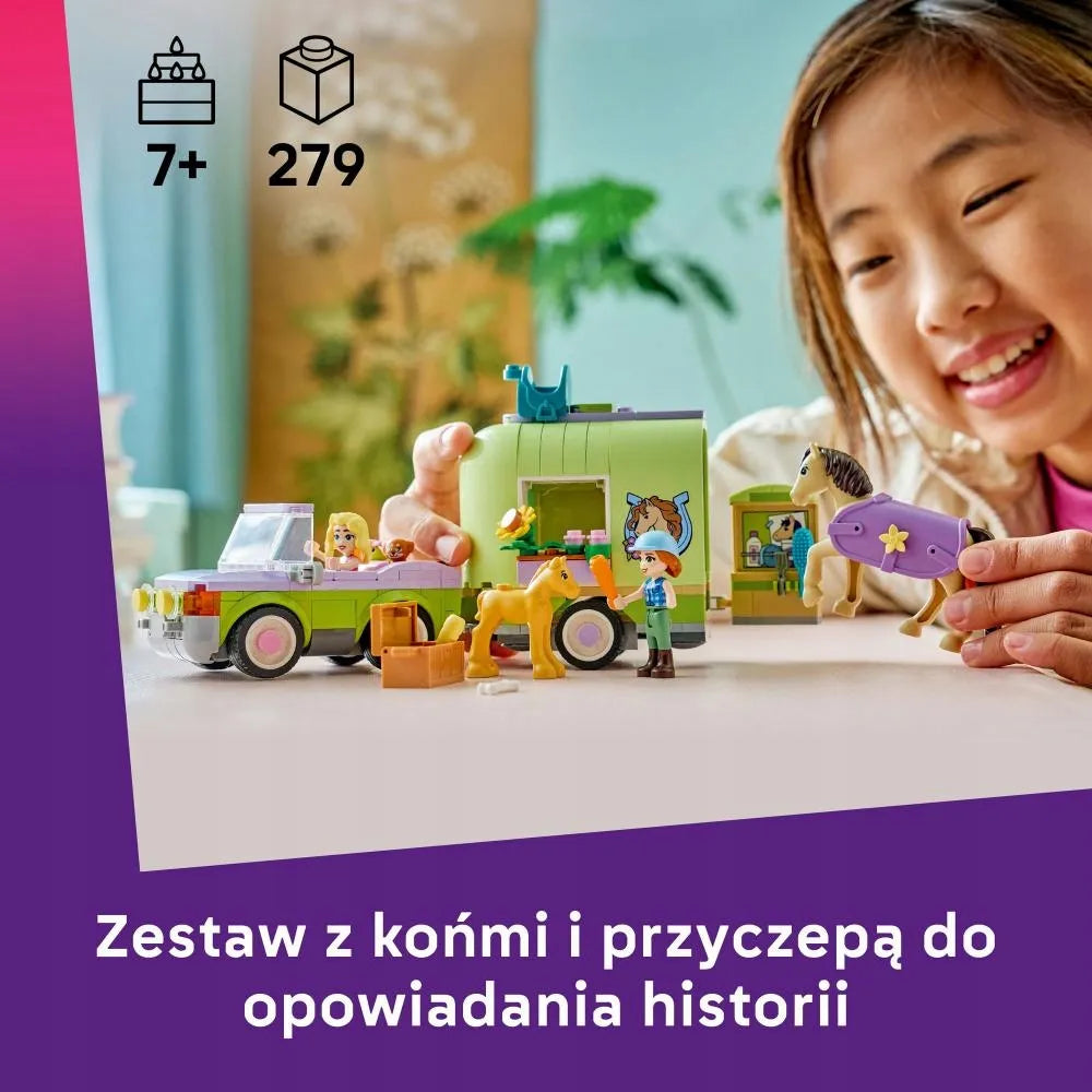 LEGO FRIENDS Arklių ir kumeliuko priekaba 42695