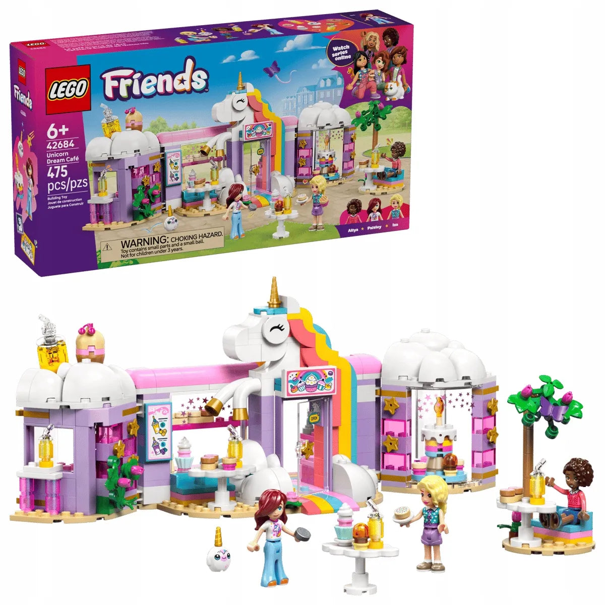 LEGO Friends Vienaragio kavinė vaivorykštės kavinė saldumynai 42684