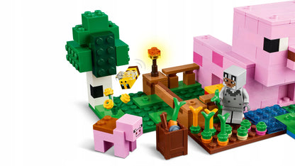 LEGO Minecraft Paršelio namas 21268 – kūrybinis rinkinys vaikams nuo 7 metų