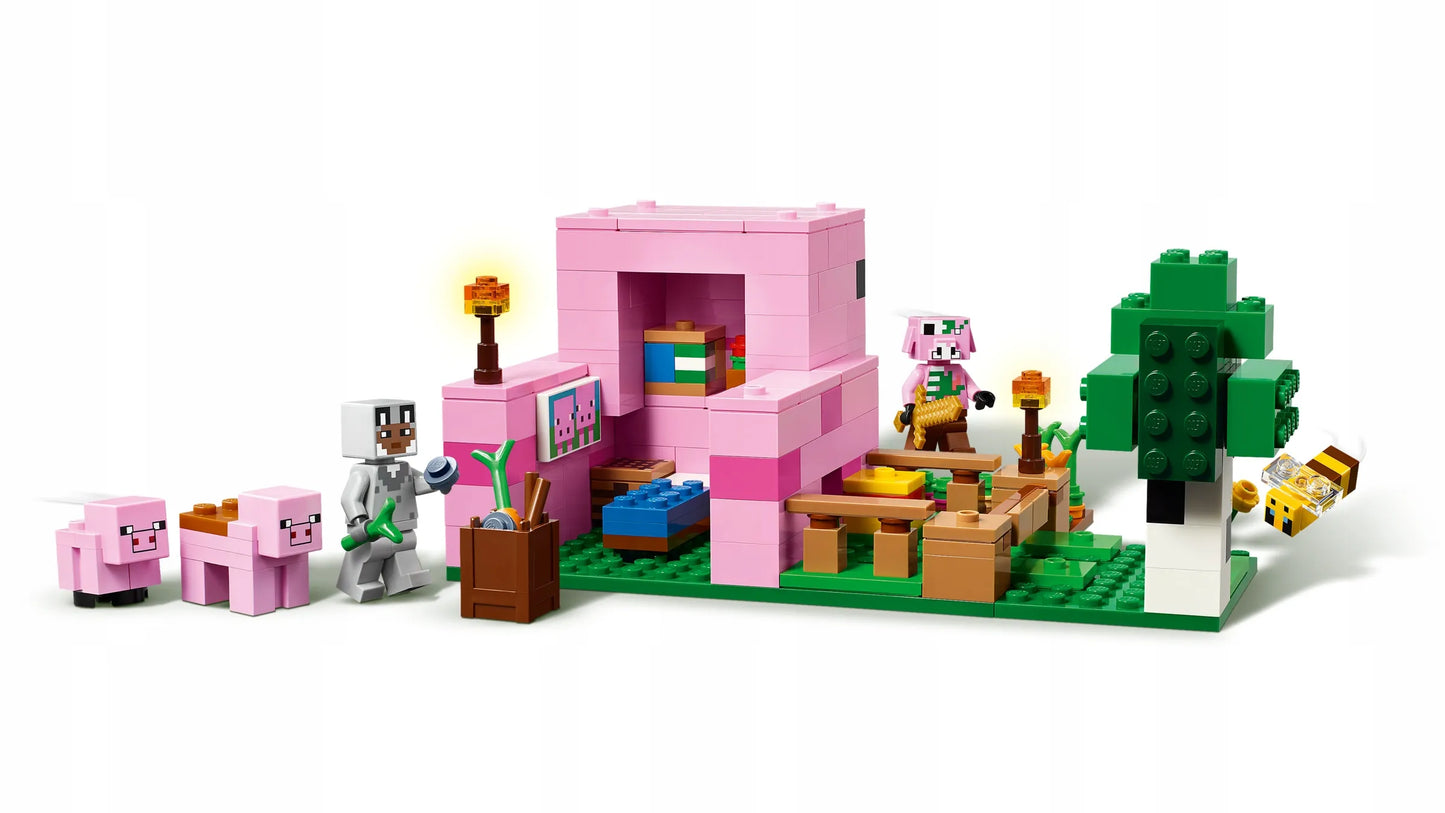LEGO Minecraft Paršelio namas 21268 – kūrybinis rinkinys vaikams nuo 7 metų