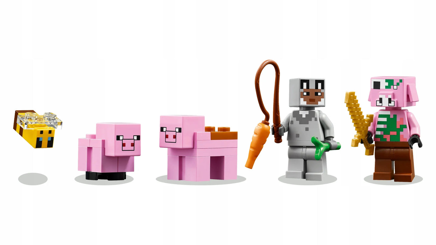 LEGO Minecraft Paršelio namas 21268 – kūrybinis rinkinys vaikams nuo 7 metų