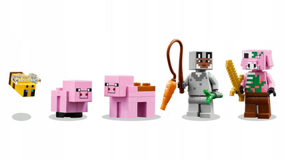 LEGO Minecraft Paršelio namas 21268 – kūrybinis rinkinys vaikams nuo 7 metų