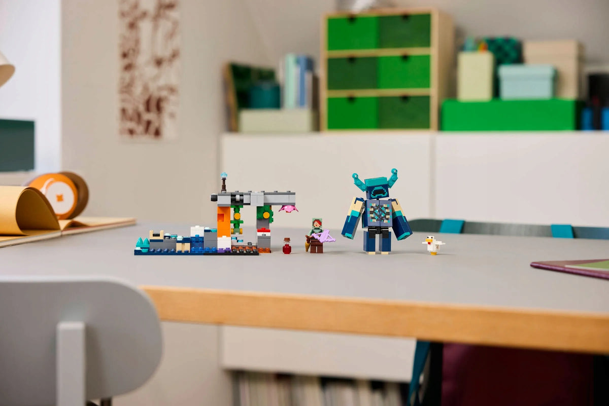LEGO Minecraft Susitikimas su sargybiniu 21274 rinkinys vaikams nuo 7 metų