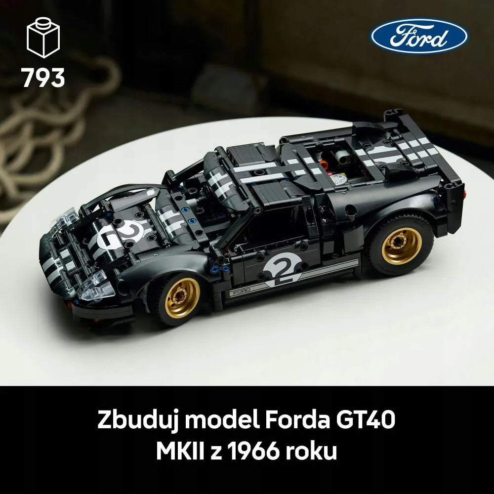 LEGO Technic 1966 Ford GT40 MKII lenktyninis automobilis 42223