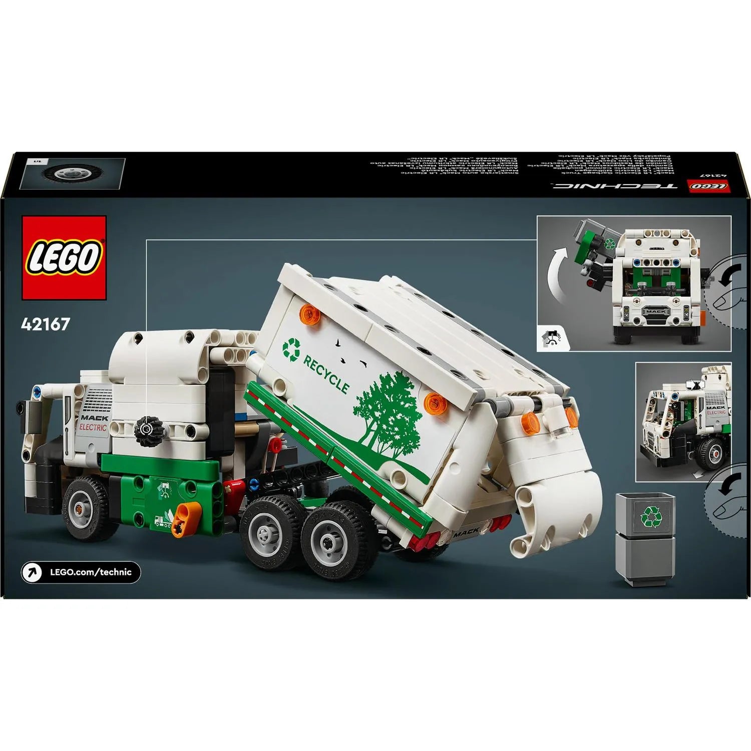 LEGO Technic 42167 Mack LR elektrinis šiukšliavežis