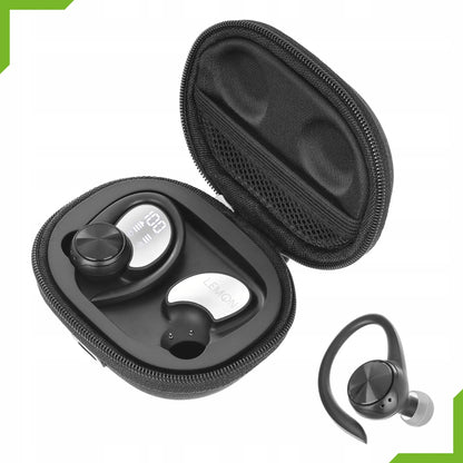 LEMON J92 sportinės belaidės „Bluetooth“ ausinės su įkrovimo dėklu
