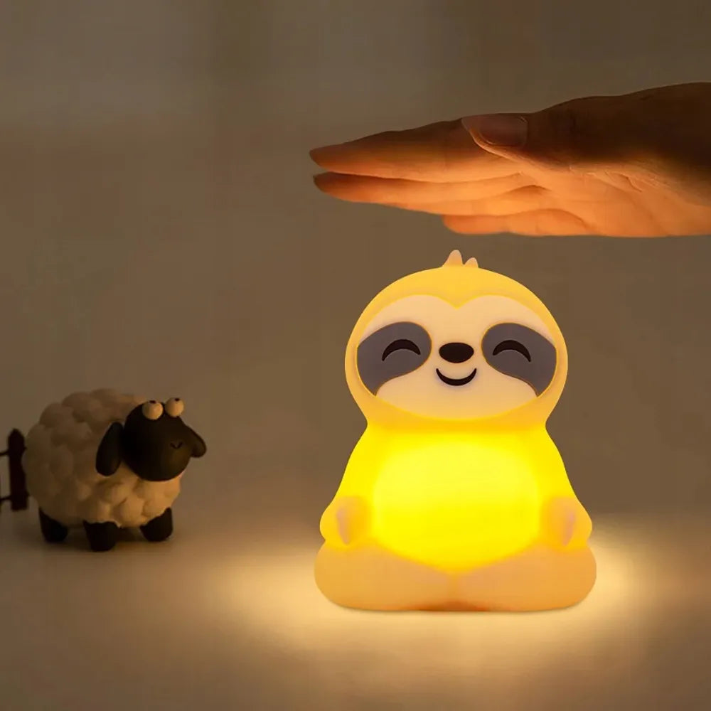 LENIUNIS naktinė lemputė vaikams LED RGB silikoninė, įkraunama per USB su nuotolinio valdymo pulteliu