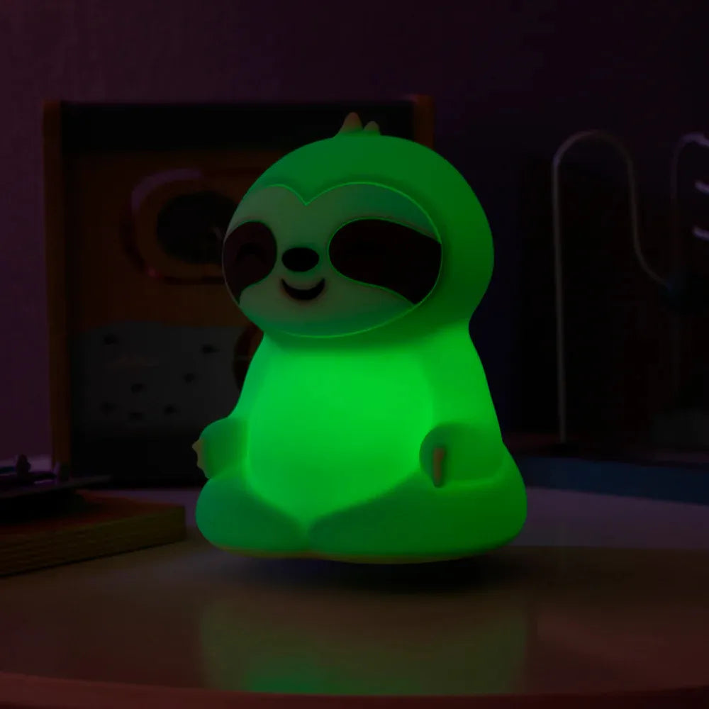 LENIUNIS naktinė lemputė vaikams LED RGB silikoninė, įkraunama per USB su nuotolinio valdymo pulteliu