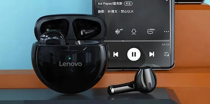 LENOVO belaidės jutiklinės ausinės, juodos