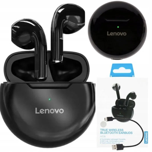 LENOVO belaidės jutiklinės ausinės, juodos