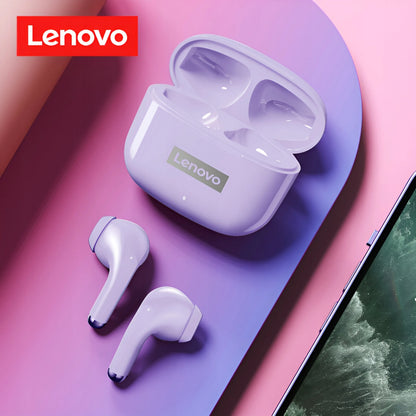 „Lenovo LP40 PRO“ violetinės belaidės ausinės, IPX5, „Bluetooth 5.1“