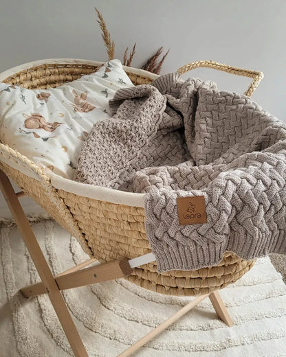 „Lepre“ 100 % merino vilnos pledas, žieminis, šiltas ir storas, smėlinis