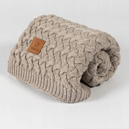 „Lepre“ 100 % merino vilnos pledas, žieminis, šiltas ir storas, smėlinis