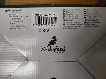 Lesykla paukščiams Birdyfeed Double antracito spalvos
