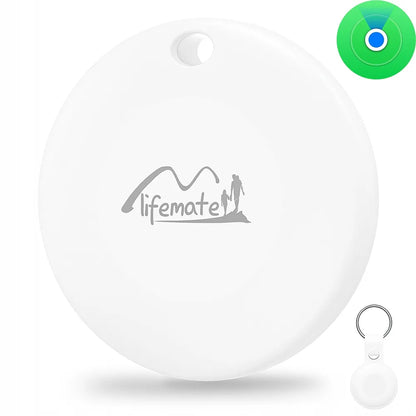 Lifemate LifeTag GPS ieieškiklis skirtas Apple Find My - IP65, 12 mėn. baterija, su baltu dėklu