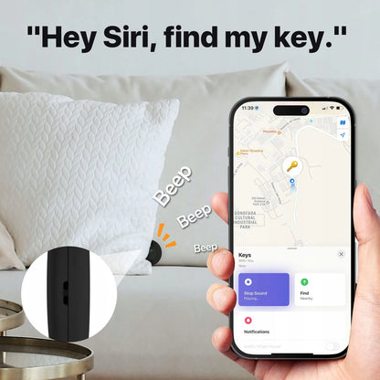 Lifemate LifeTag GPS ieieškiklis skirtas Apple Find My - IP65, 12 mėn. baterija, su baltu dėklu