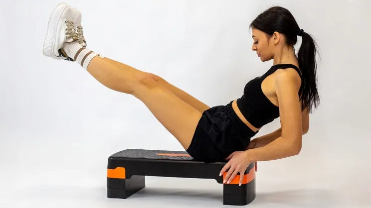 Line Sport 3 pakopų reguliuojamas mankštos steperis, 3,2 kg, oranžinis
