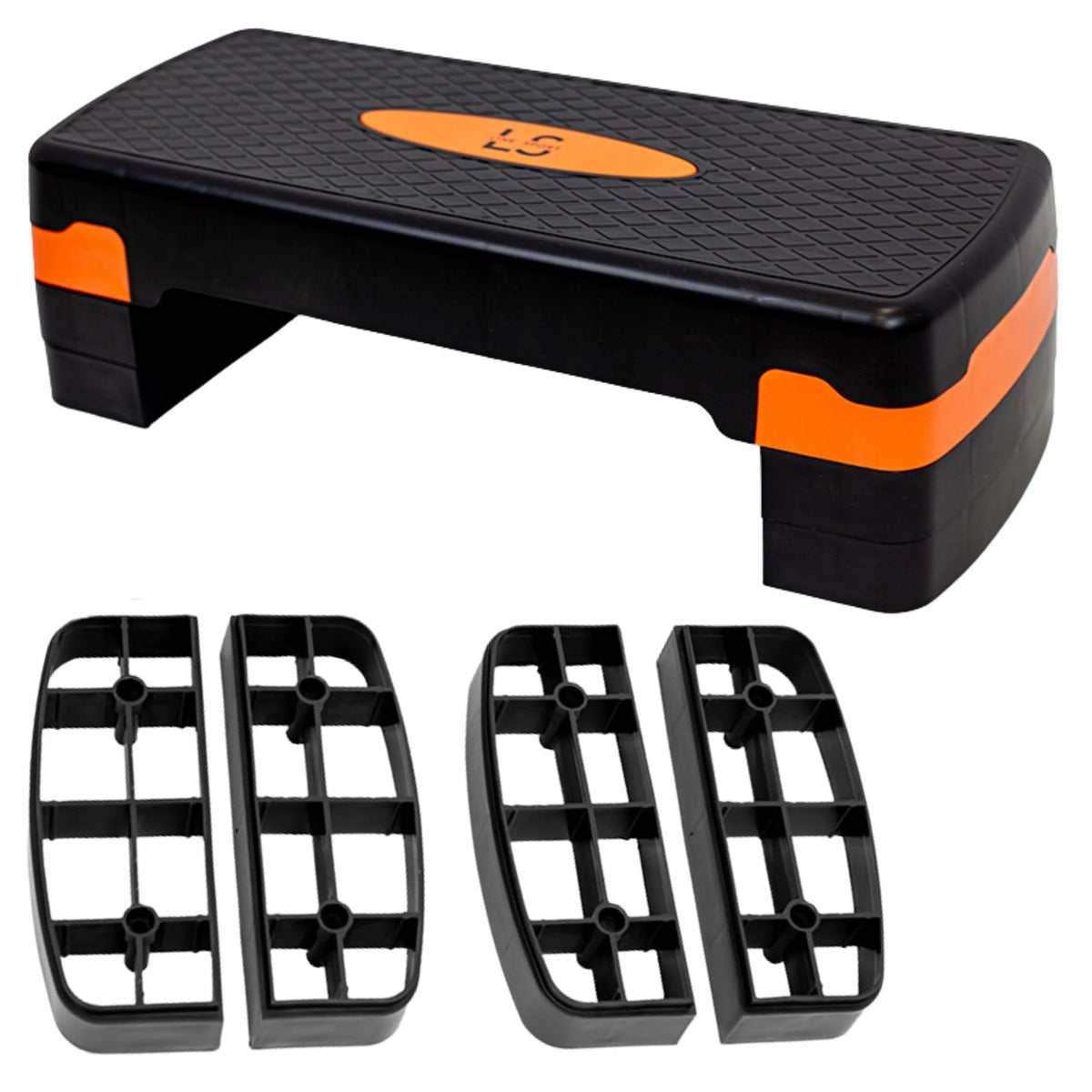 Line Sport 3 pakopų reguliuojamas mankštos steperis, 3,2 kg, oranžinis
