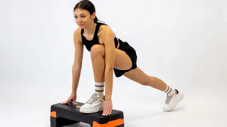 Line Sport 3 pakopų reguliuojamas mankštos steperis, 3,2 kg, oranžinis